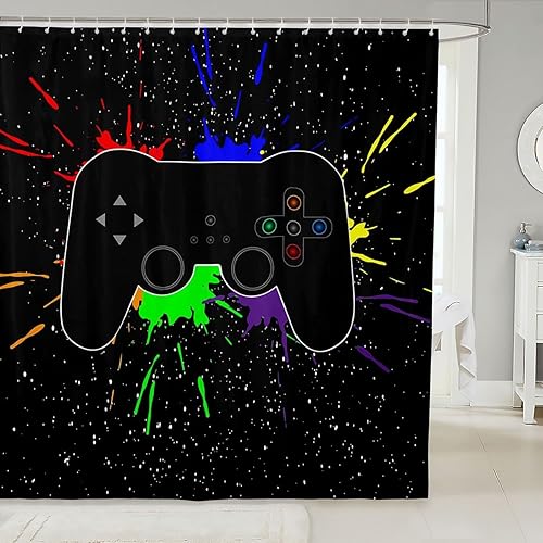 Miniatura 26 de Cortina de baño de juego de baloncesto, juego de cortina de ducha para niños y hombres, cortina de ducha impermeable para actividades