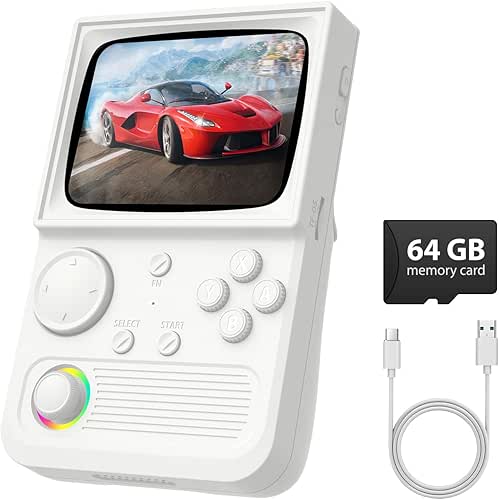 R36T Retro Gaming Console, 3.5'' IPS Screen CRT-Inspired, Handheld Game
