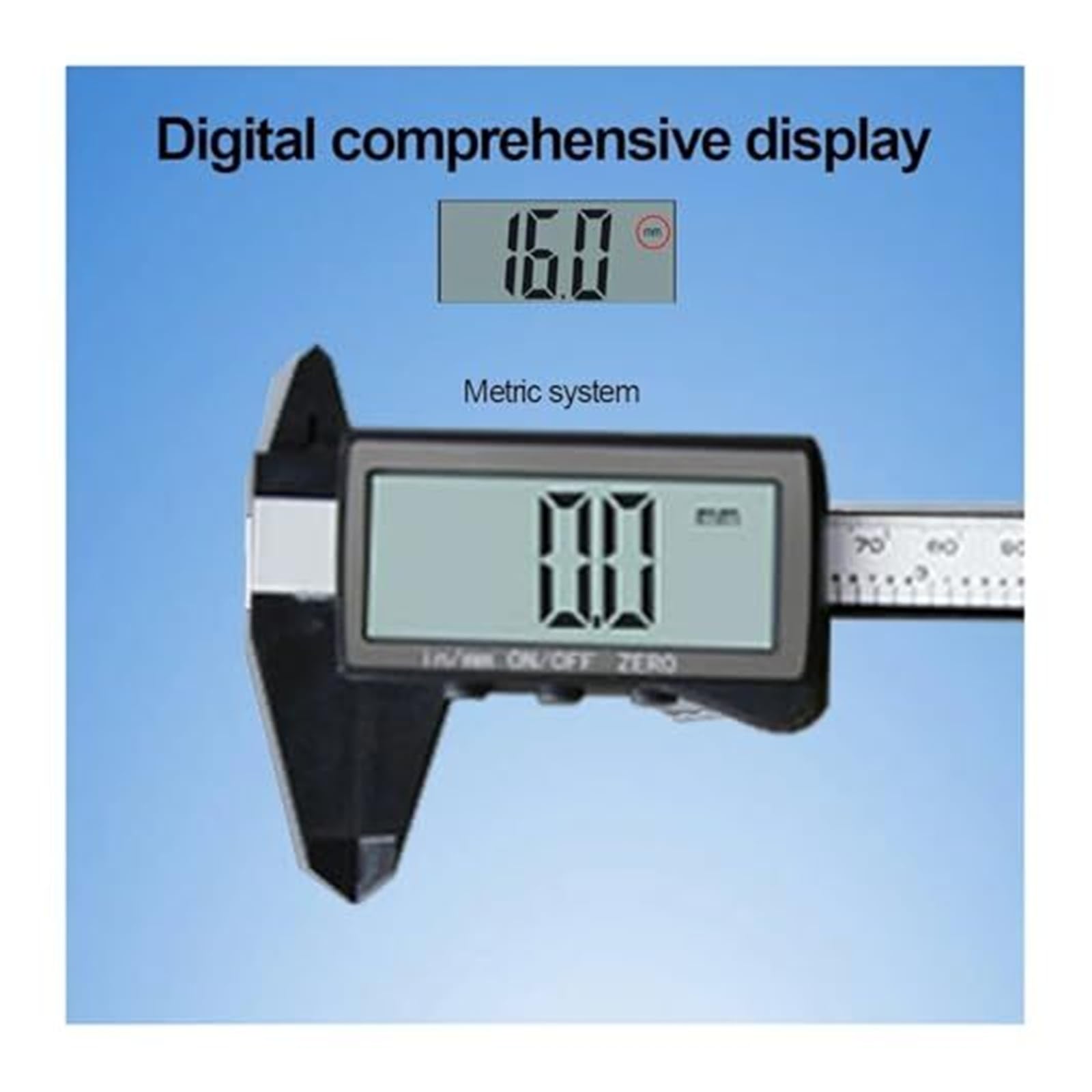 Hochpräzise elektronische Messschieber, digitale Mikrometer-Messlehre for Zuhause, Industrie, Schmuck (schwarz, 100 mm)(Silver 150mm)