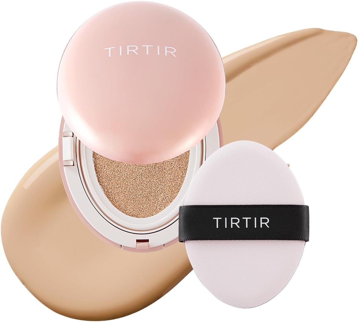 [*Mini Size*] TIRTIR All Cover Pink Cushion | Korean Cushion Foundation, (#23N Sand, 0.15 Fl Oz)