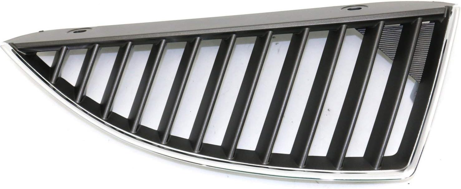 Garage-Pro Grille Assembly Set of 2 Compatible with 2004-2005 Mitsubishi Lancer Chrome Shell with Silver Black Insert