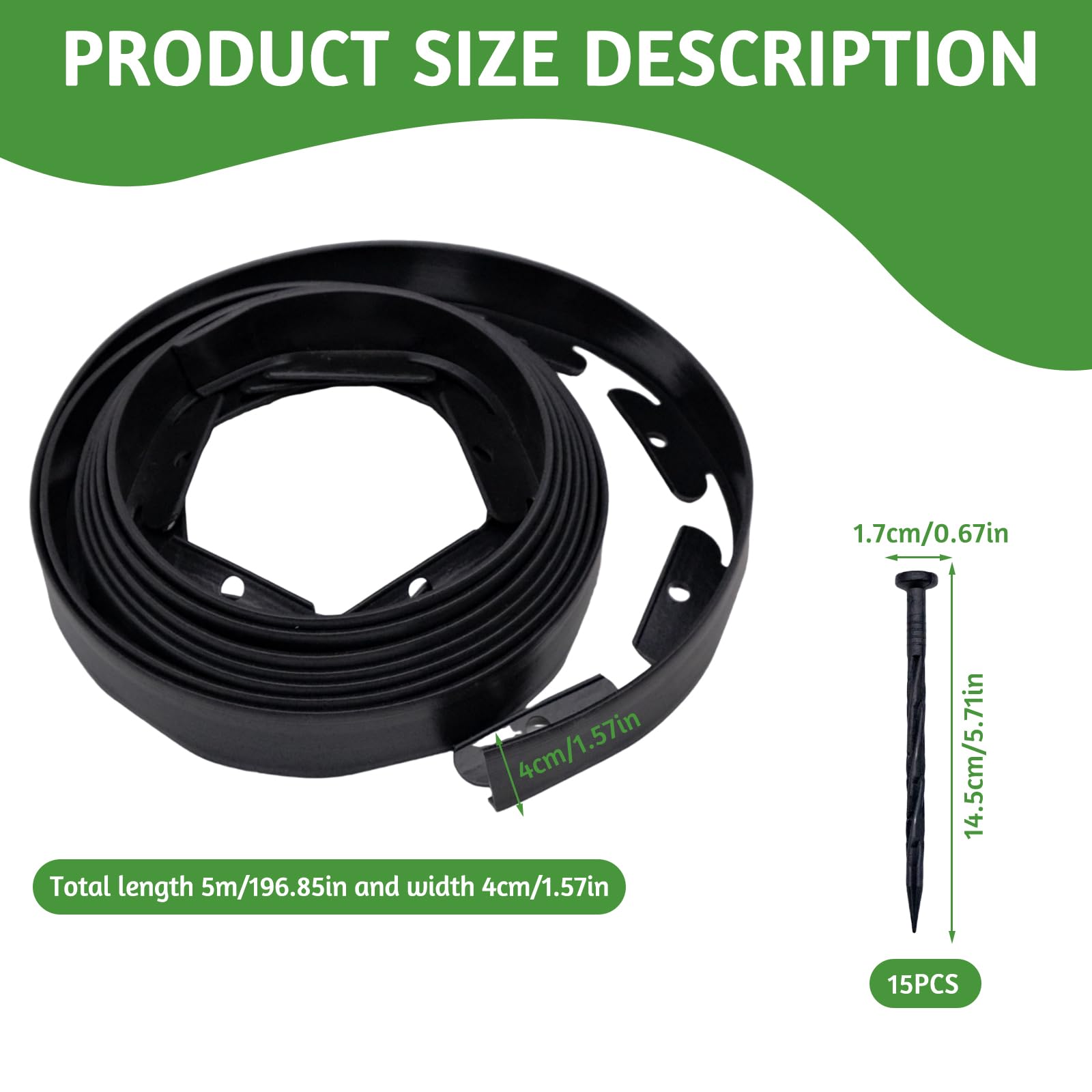 5M Flexible Lawn Garden Edging Border - Image 2