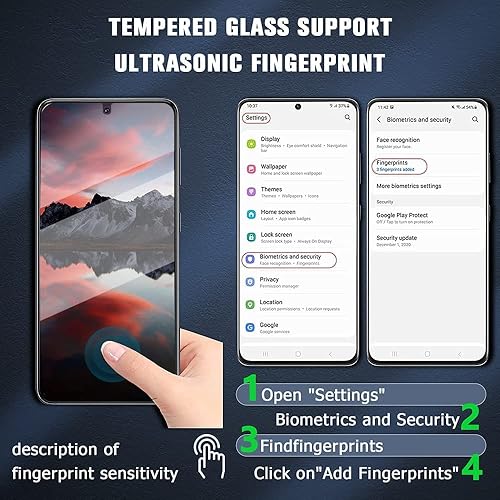 Miniatura 6 de Paquete de 32 Protector de pantalla de vidrio para Galaxy S21 y protector de cámara vidrio templado HD transparente 9H resistente a los arañazos