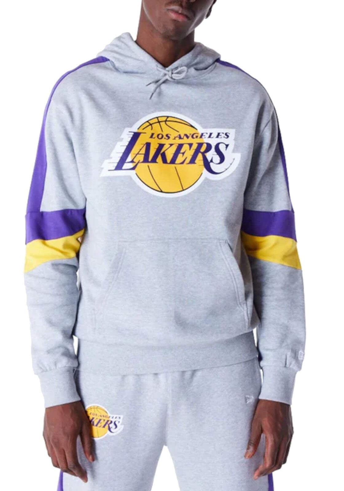 Los Angeles Lakers Hooded Pullover Felpa con Cappuccio Unisex Adulto