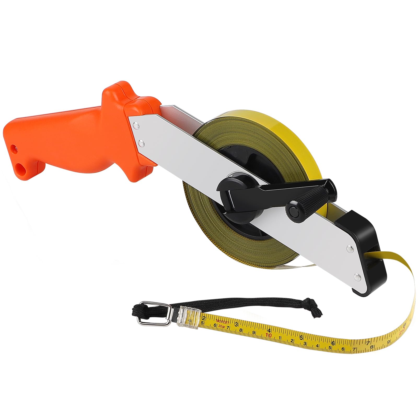 EFUTURETIME Cinta Métrica de Acero de 50m, Cinta Métrica Milimétrica de Topógrafo, Cinta Métrica de Alta Precisión con Mango para Casa, Jardín, Obra, Medición de Grandes áreas