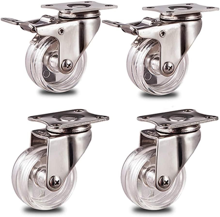 Roulette pour meuble pour stopper les rayures au sol avec support inox 304
