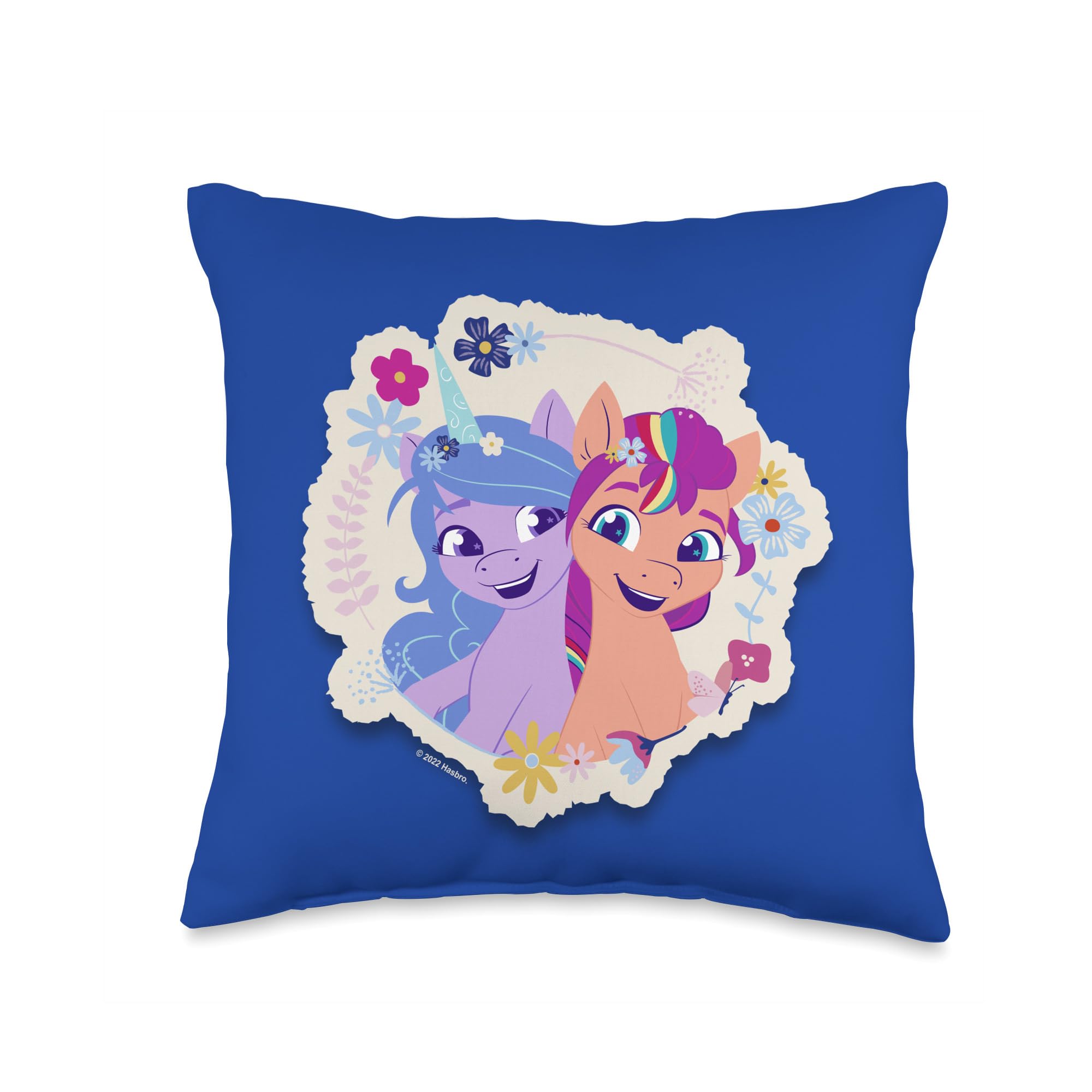 Coussin My Little Pony 16x16 pouces multicolore carré pour lit d'enfant