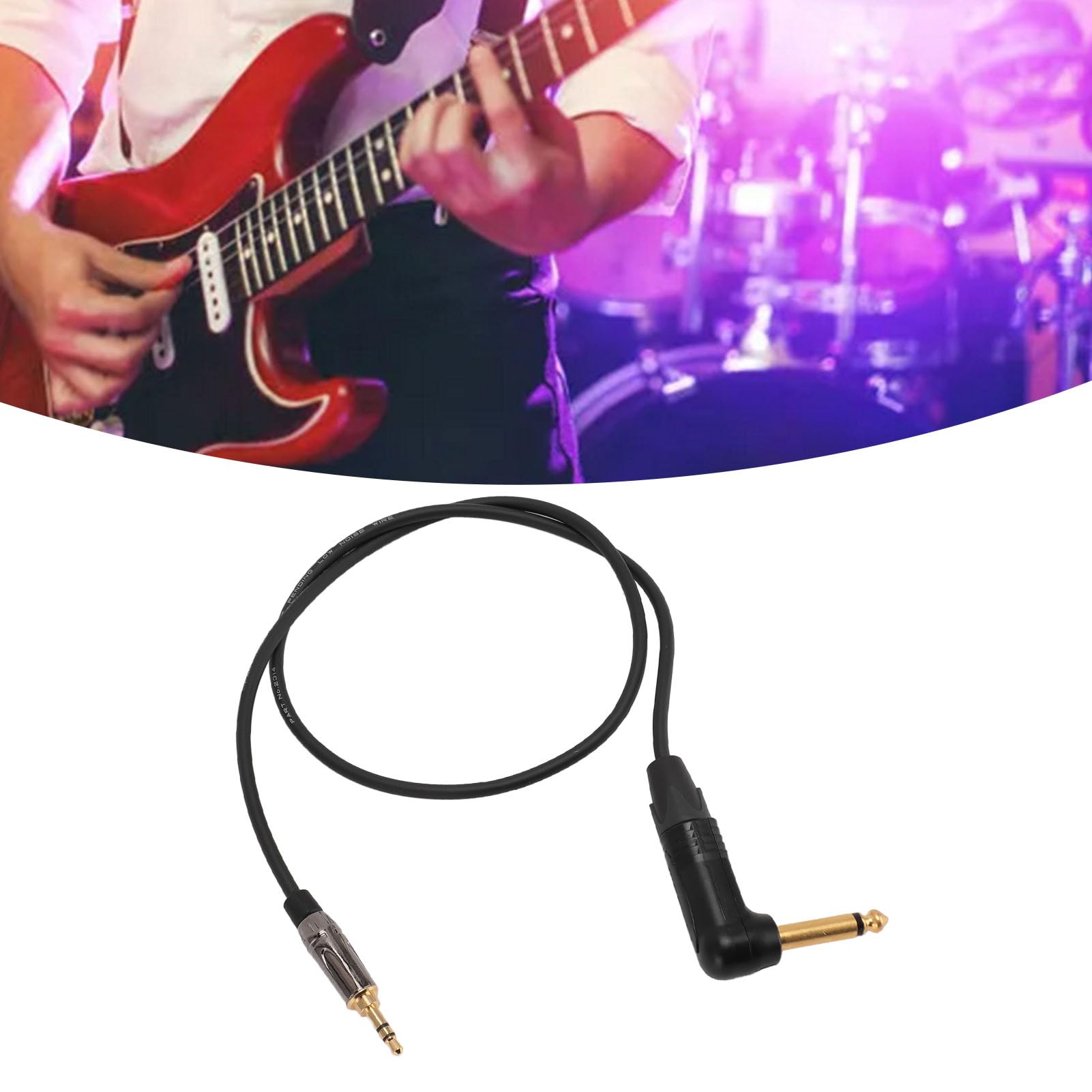 VBESTLIFE VBESTLIFEtu4afg0x17 - Cavo per sistema di chitarra Sennheiser G3 G4, jack da 3,5 mm a 6,35 mm, ad angolo retto a dritto, 75 cm