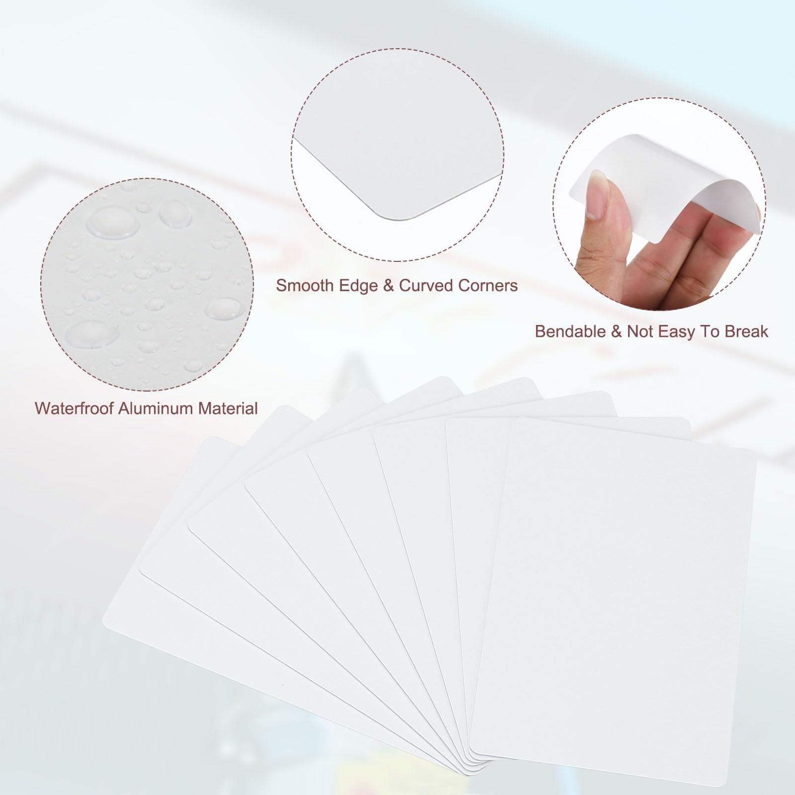 PATIKIL 100 Pack Sublimation Metal Business Cards Blank - Image 3
