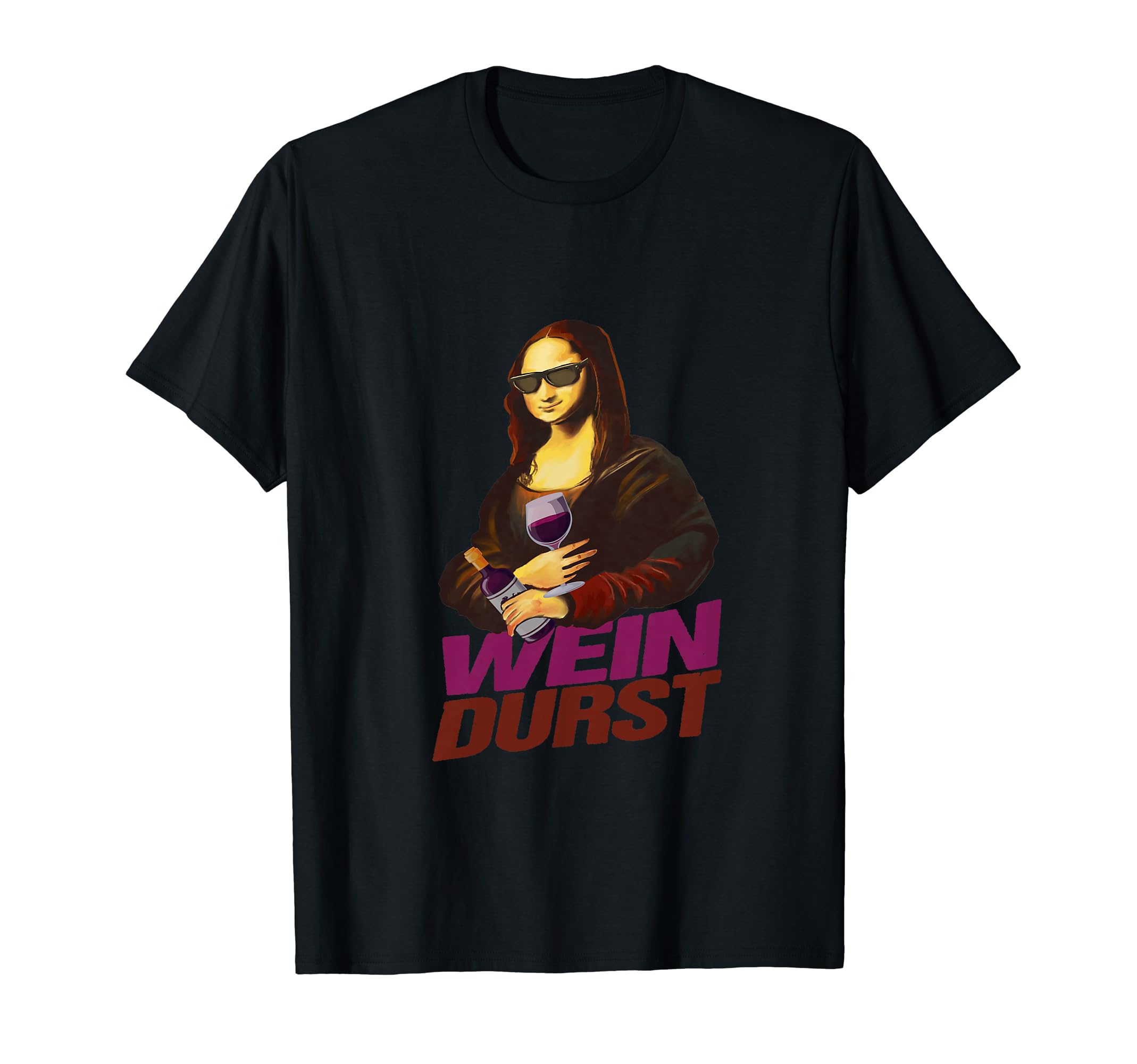 Red Wine Mona Lisa Design for Wine Drinkers T-Shirt