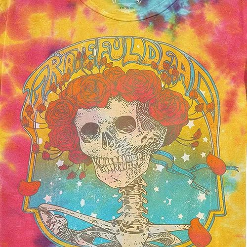Grateful Dead Kids T Shirt Bertha Frame Band Logo New Official Dye Wash Multi2