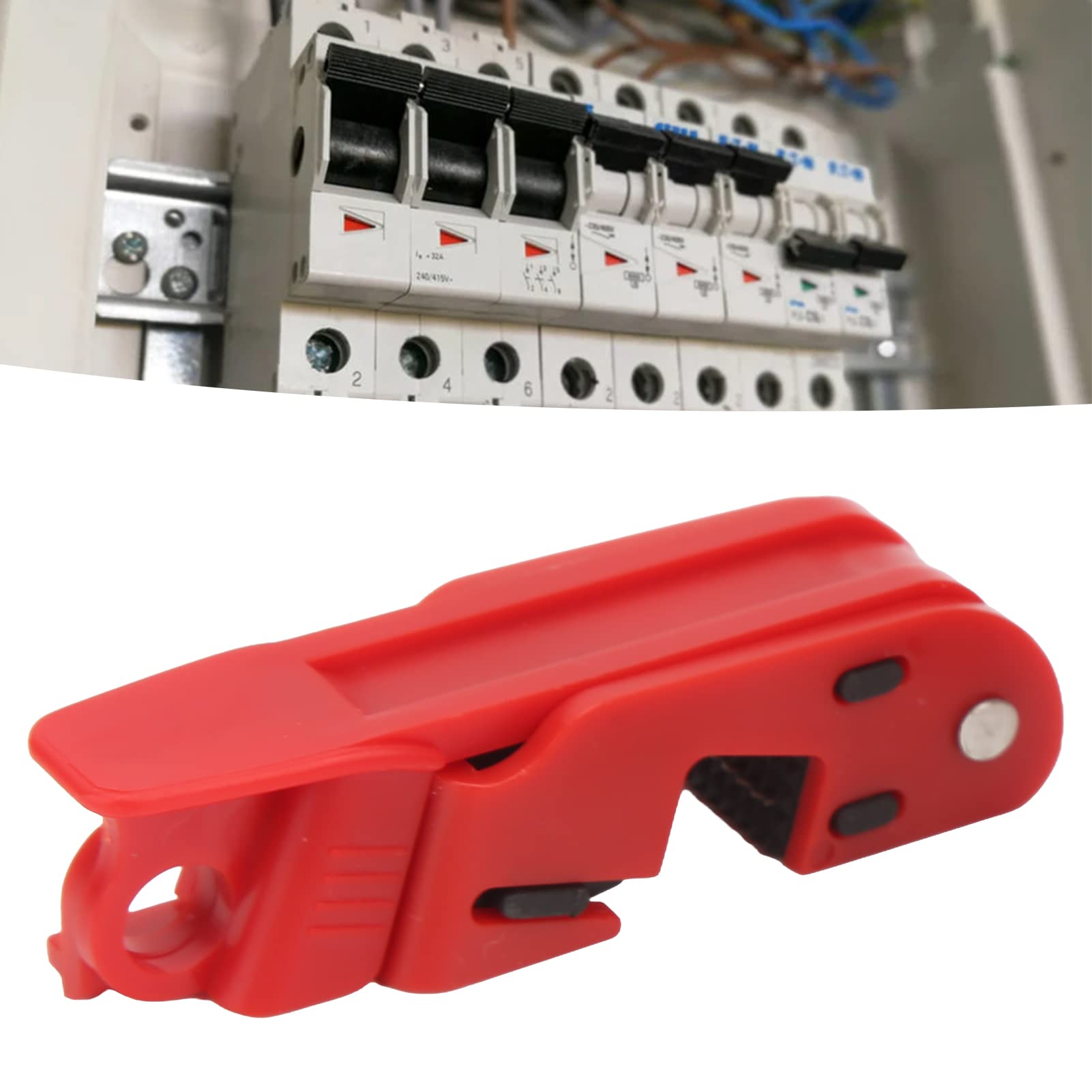 Leapiture Circuit Breaker Lockout Circuit Breaker Clamp Lock 20mm Clamp Size Exquisite Workmanship for Industry Home