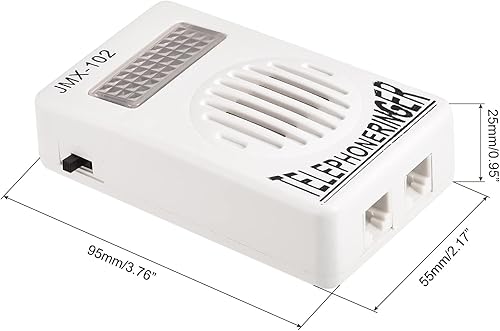 Miniatura 2 de MECCANIXITY Sonido fuerte RJ11 Teléfono Anillo Teléfono Anillo Altavoz Amplificador Socket para Teléfono Fijo con Luz Intermitente 2 unids