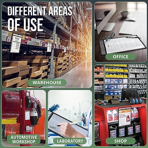 5 Pack Job Ticket Holders 9X12 - Work Order Plastic Sleeves For Documents - Shop Ticket Holders - Dry Erase Pocket Sleeves - Dry Erase Pockets - Dry Erase Sleeves - Clear Pocket Sleeves #TOP3