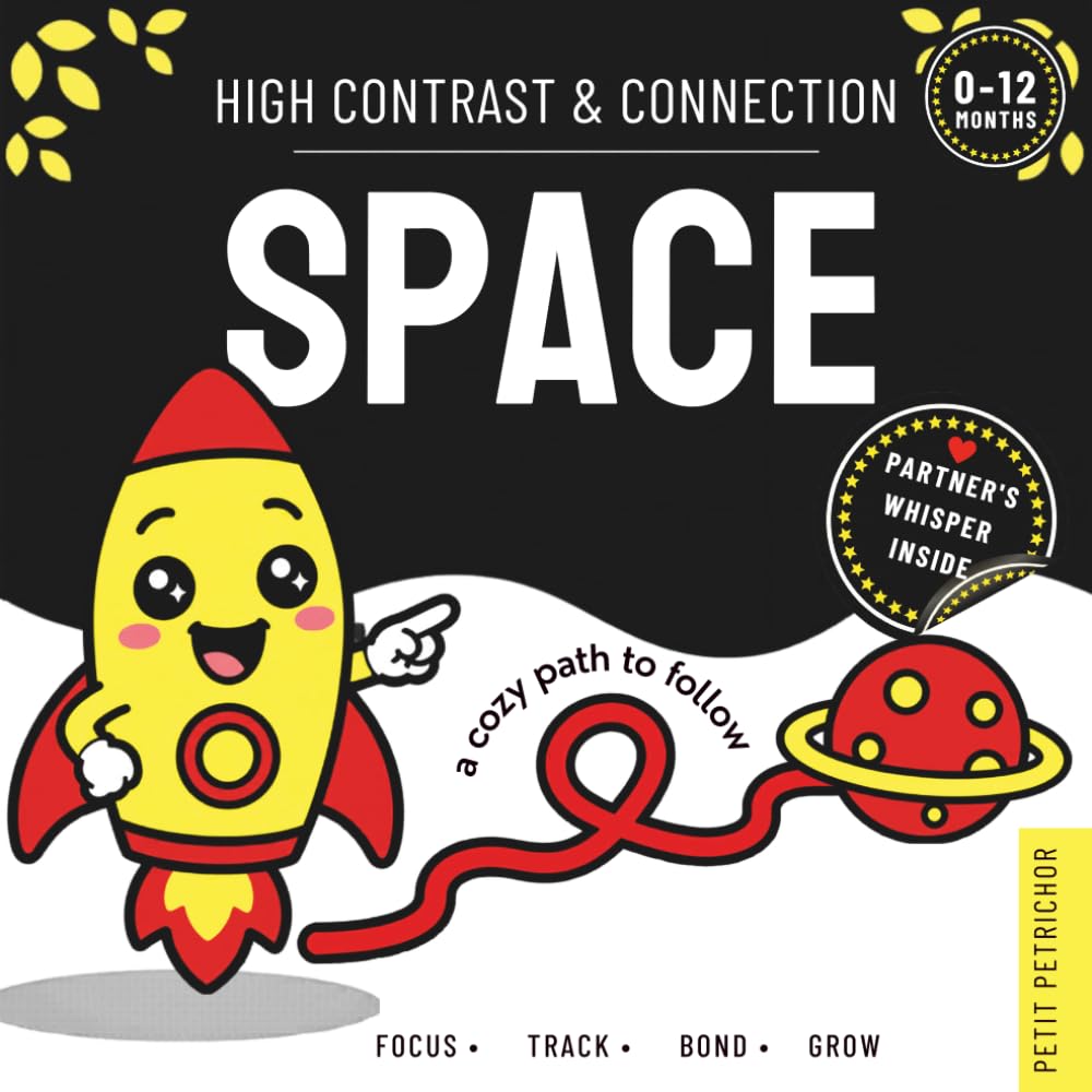 High Contrast & Connection Space: Visual Stimulation Book for Infants | Focus Tracking, Tummy Time & Parent-Baby Connection (High Contrast Baby Book for Newborns 0–12 Months)
