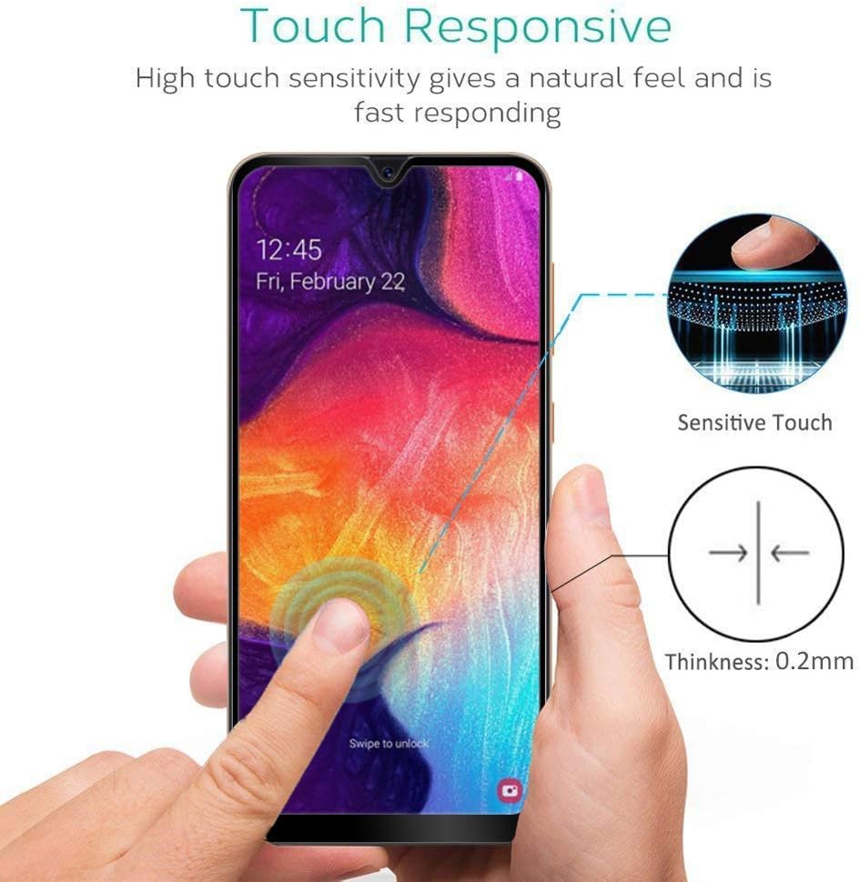 Screen Protector for Samsung Galaxy A10E /A20E (2-Pack) [Anti-Scratch][Case Friendly] 9H Hardness 3D Full Coverage Tempered Glass Compatible for Samsung Galaxy A10E /A20E (Black)