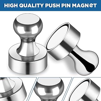 LOVIMAG Fridge Magnets 12Pcs Refrigerator Whiteboard Small Strong Magnet Classroom Kitchen Accessories Decorative Locker Set Decor Must Haves Office Calendar Refrigerador Magnetic Cute Crafts Silver