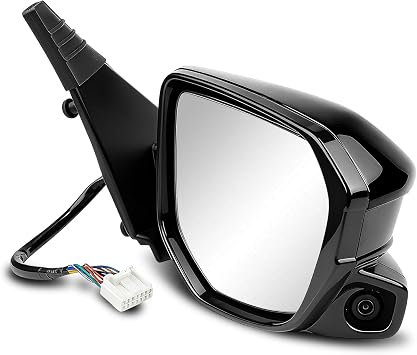 Passenger side rear View Mirror Assembly compatible with Honda Civic 2016-2021 replace 76201-TBA-A11ZF 76208-TBC-A03ZA right side Door Mirror 11 pins with camera power heated black