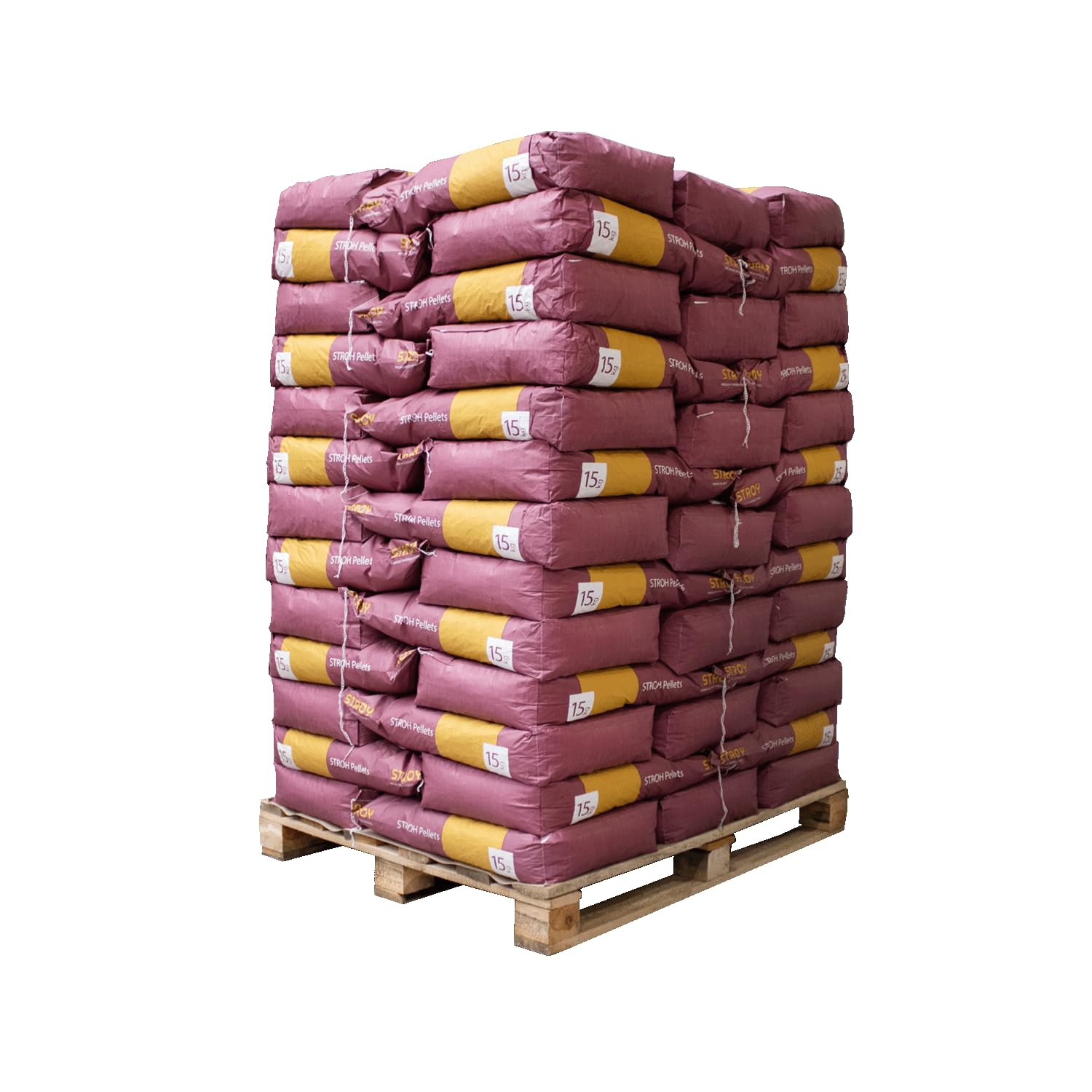 Strohpellets Einstreu Pellets Stroh Tier Streu Pellet Für Großtier Kleintier Pferde Stall Box Paddock 15kg x 65 Sack 975kg / 1 Palette