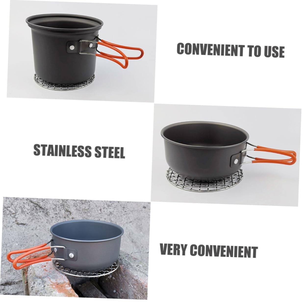 OFFSCH Portable Stainless Steel Grill Rack Barbecue Grate for Camping Outdoor Picnics and Parties Non Stick Reusable Heat Resistant BBQ Accessory