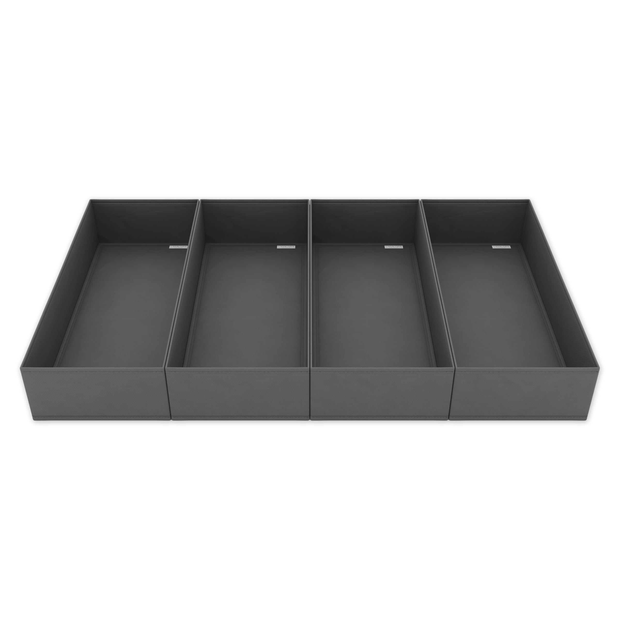 CASACOSA Exact (passend für Ikea Pax 100 cm Schublade), Pax Schubladen Organizer, formstabil, Kleiderschrank Organizer, Ordnungssystem Kleiderschrank, grau, 52x22x11 cm, 4er-Set