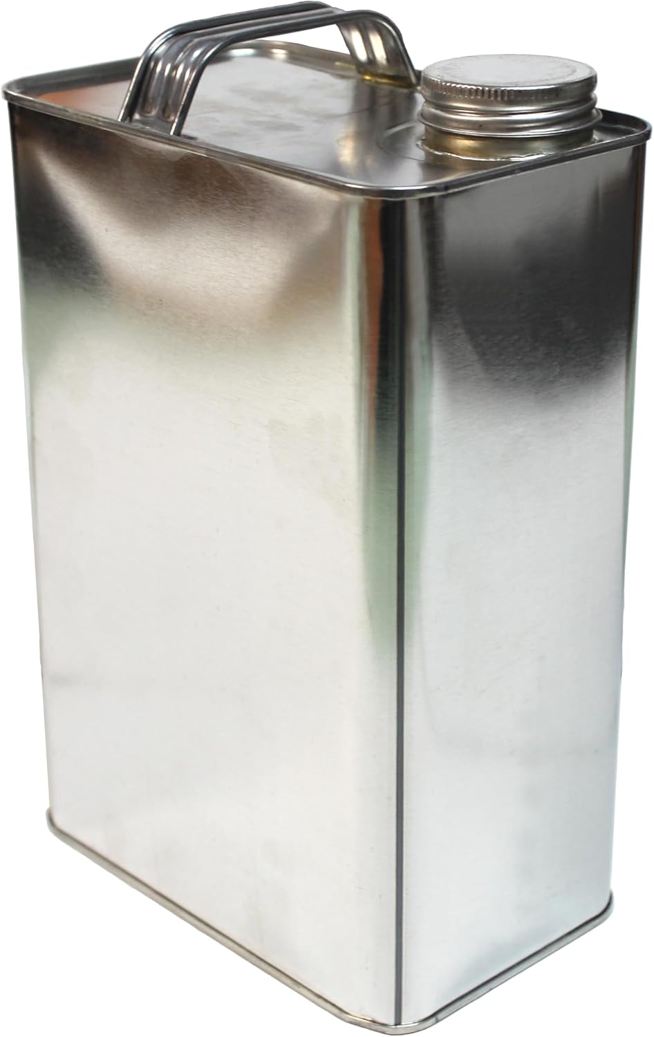1 Gallon F-Style Metal Can | Tin-Plated Steel | Reusable Metal Can with 1.75" Delta Opening | Non-UN Raated | Dimensions: 6.5" L x 4.1" W x 10" H | Case of 10
