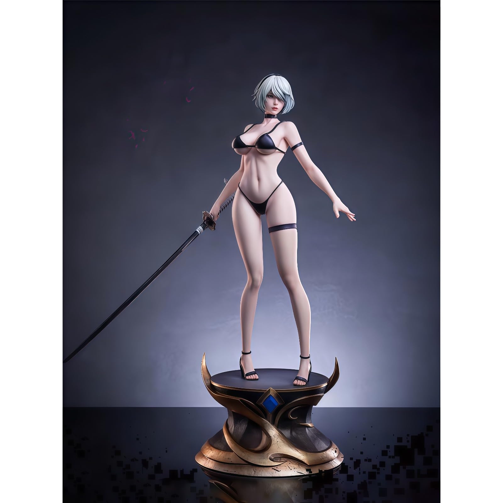 ニーアオートマタ2B フィギュア ビキニスタイル Amazon.co.jp: [YAORUI] ヨルハ二号 B 型 フィギュア 2B 水着Ver. 美