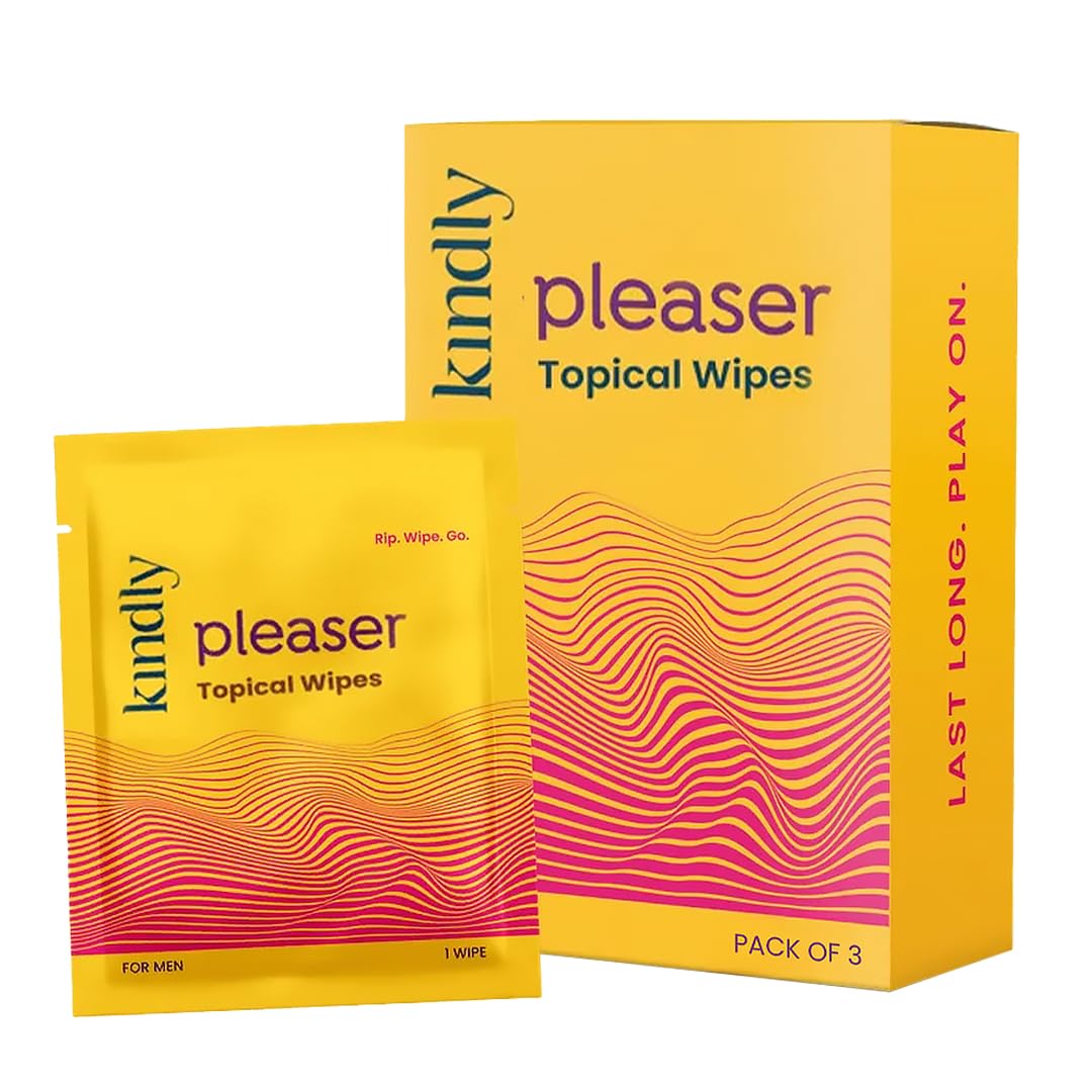 Kindly Pleaser Topical Wipes – Pack of 3 | Alcohol-Free, Fast Acting | Easy to Use | Discreet Packaging