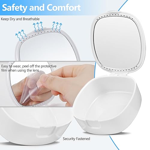 Miniatura 3 de TIHYWR Estuche para retenedor con espejo y ventilación, mármol azul