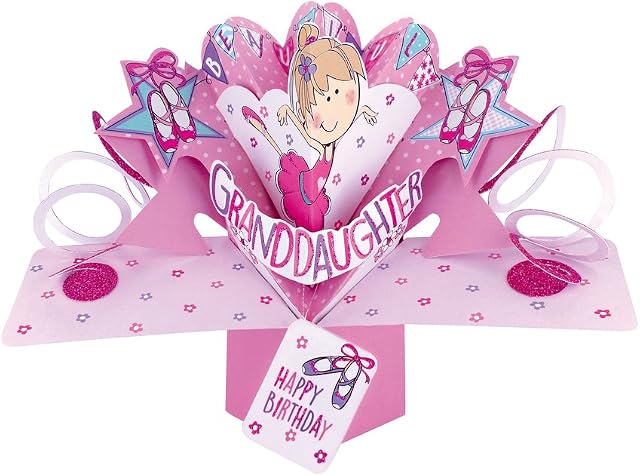 Granddaughter Birthday Pop-Up Greeting Card Original Second Nature 3D Pop Up Cards
