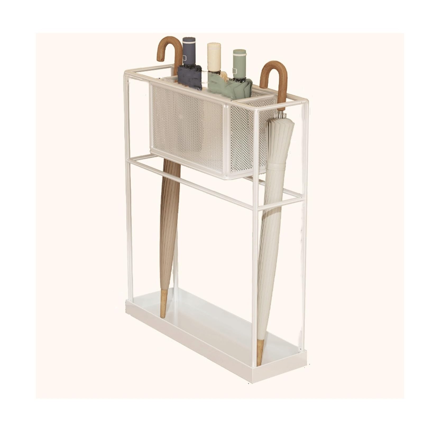 CFY652 Umbrella rack Home Umbrella Stand: Door-Side Stand, Space-Saving Solution, Storage Rack Office(White)