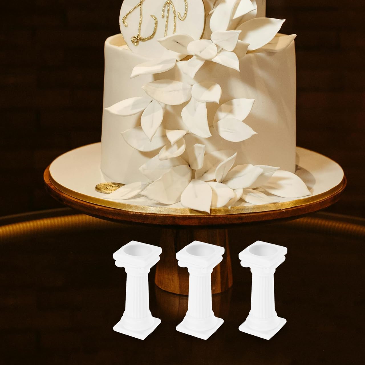 8-Pack Cake Pillars for Wedding Cakes Roman Column Cake Support Rods Tiered Stand Supports for Party and Celebration Decorations 2.95X1.18X1.18 Inches
