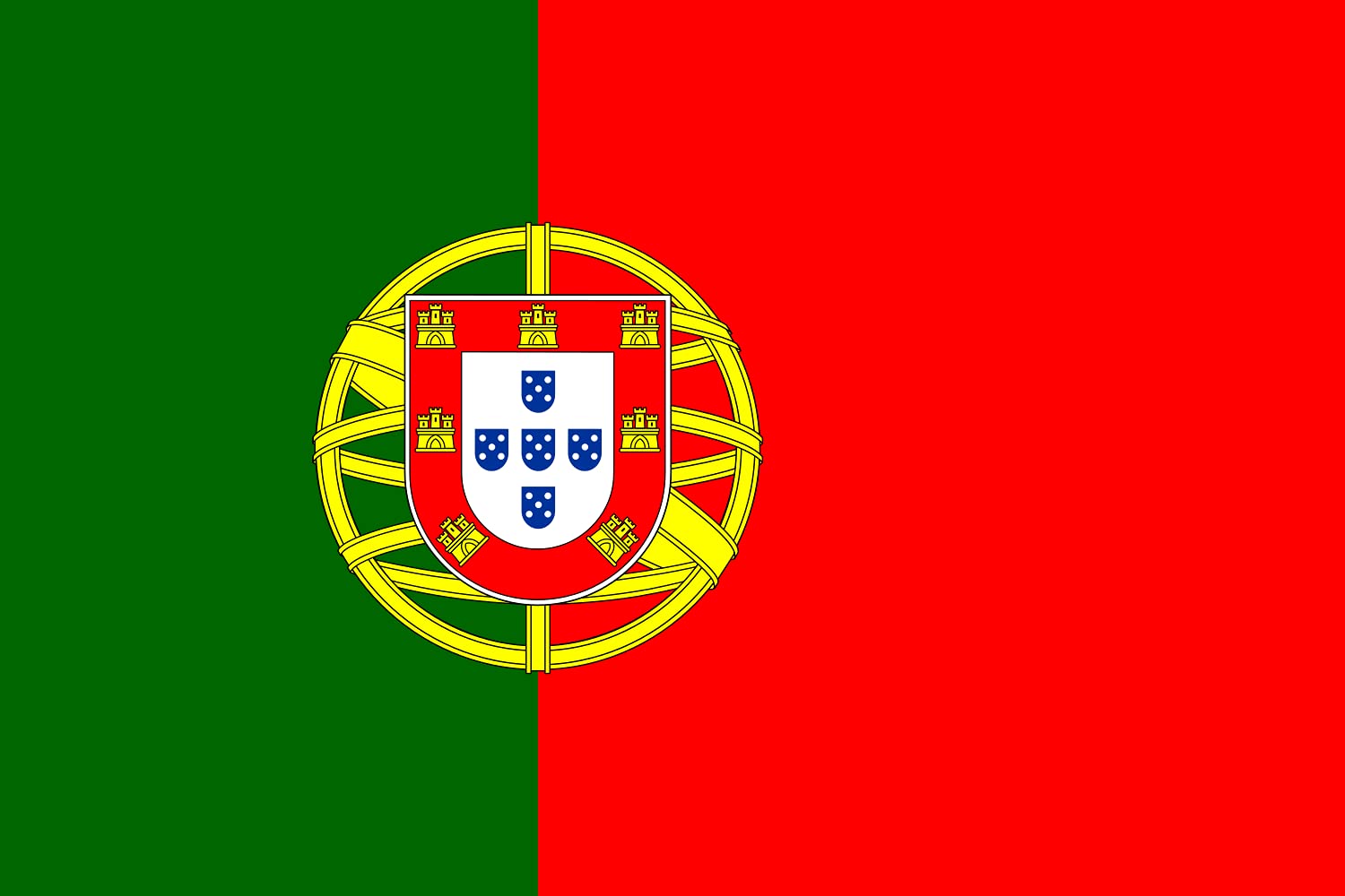 Drapeau Portugal 100x150cm grand pavillon paysage résistant qui ne ternit pas au soleil