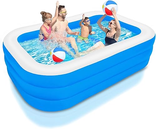 Piscina inflable, piscina familiar para niños, adultos, bebés, piscina inflable para niños a partir de 3 años, al aire libre, jardín, patio trasero,