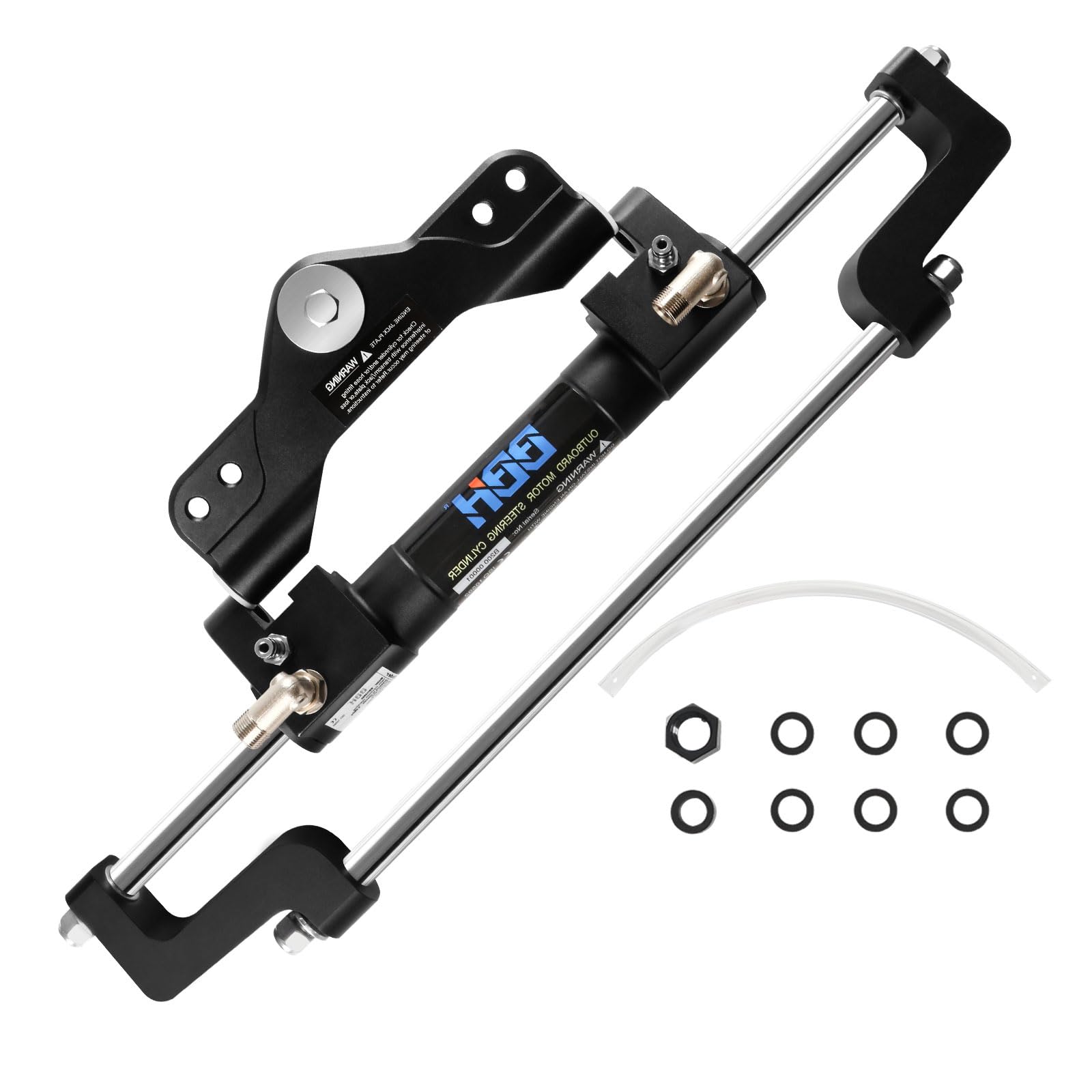 seasuist Hydraulic Steering Cylinder for Boats Hydraulic Steering Kit, 200HP Front Mount Steering Cylinder for Outboards Steering System