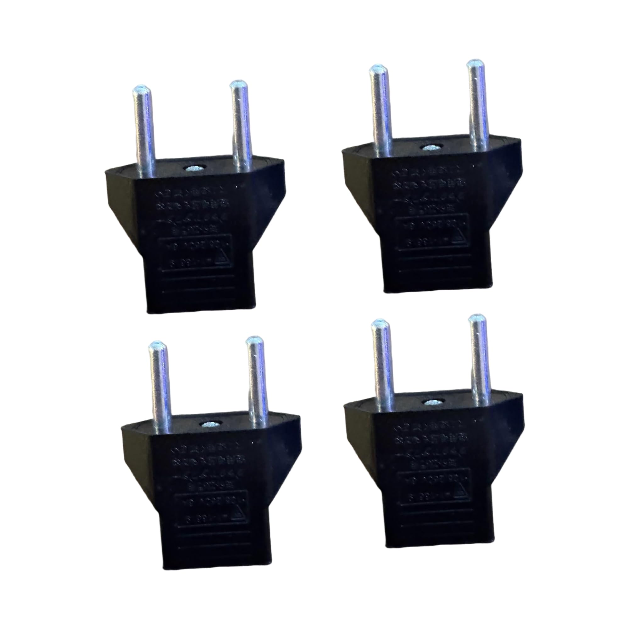 Pack de 4 Adaptadores Enchufe USA a Europa/España, Adaptador Americano a Europeo Tipo A/B a C/F, Compacto para Viaje, Compatible con EE.UU., Canadá, Japón y Asia, Negro — view 3