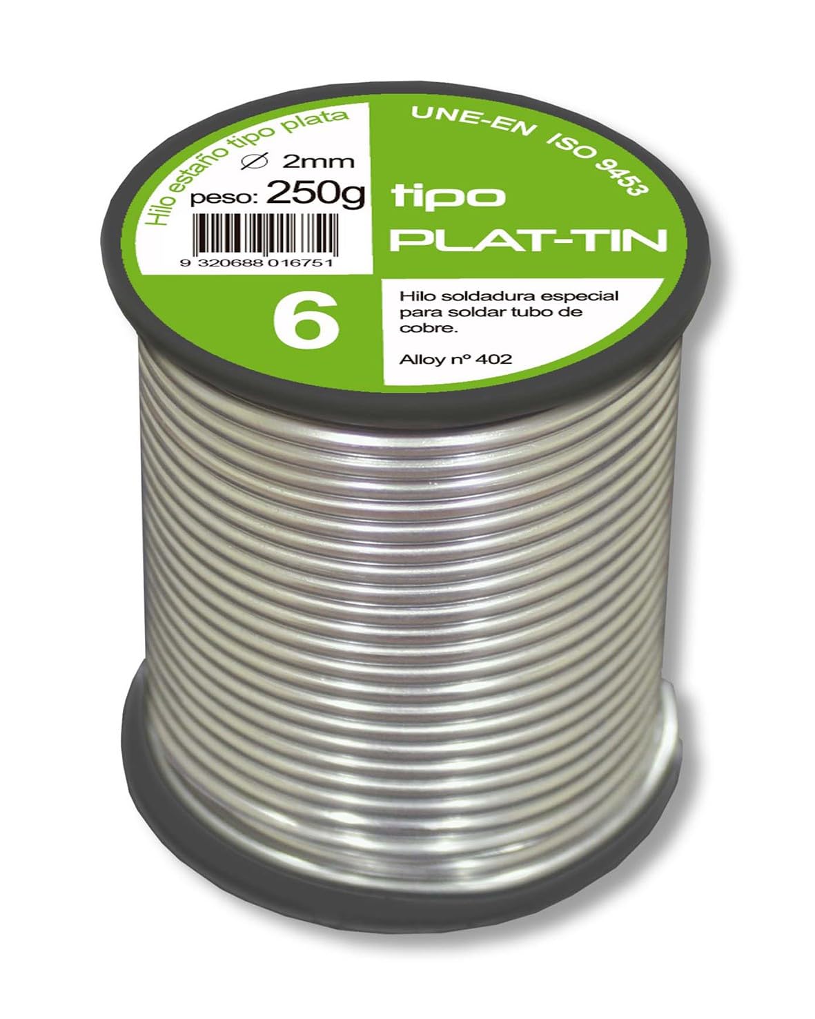 Estaño-Plata Fonta 6% 2Mm Brofil 250 G