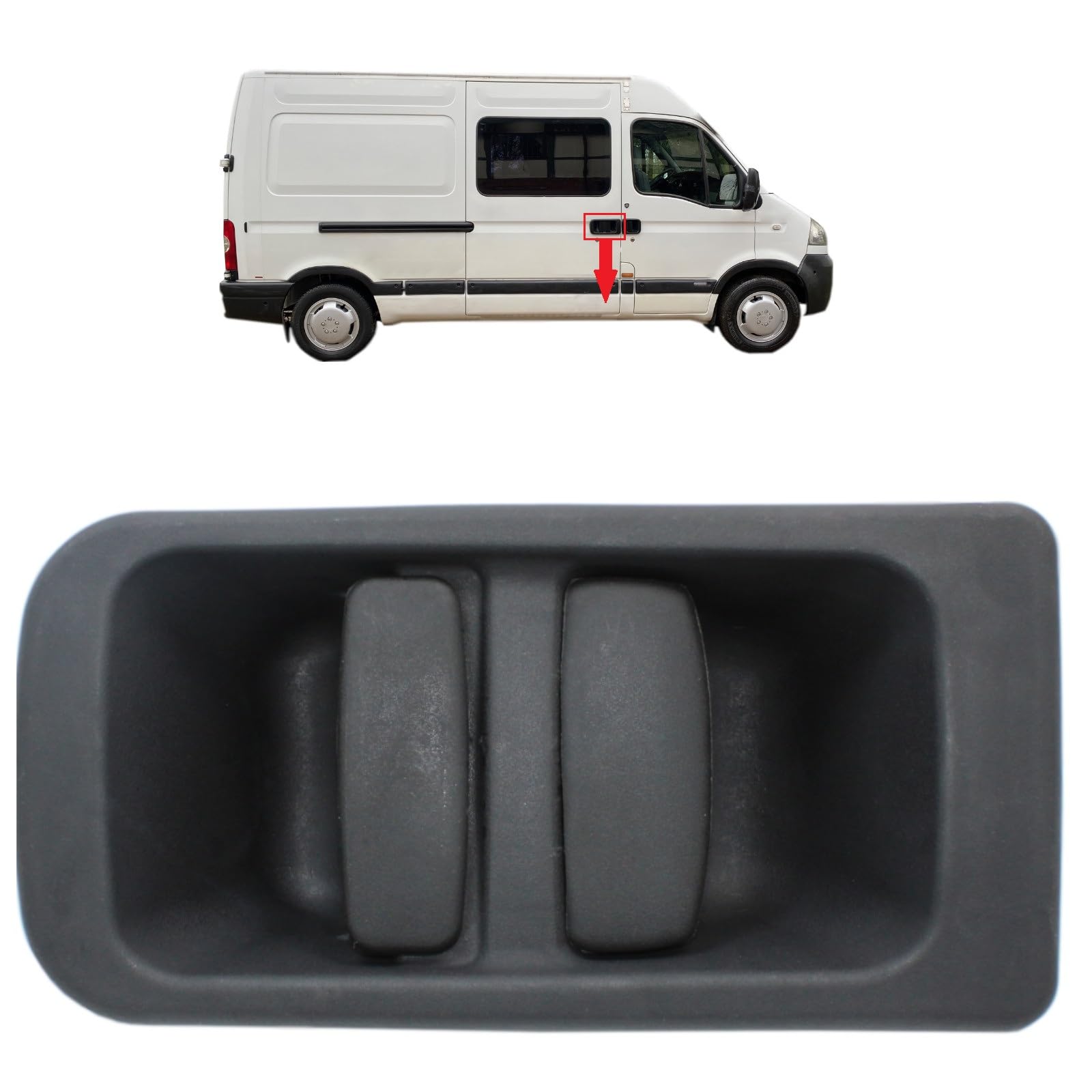 BIAREN Right Side Sliding Door Handle for Renault Master Vauxhall Opel Movano Nissan Interstar (1998-2010) 7700352420 8260600Q0A 4500454 9160754