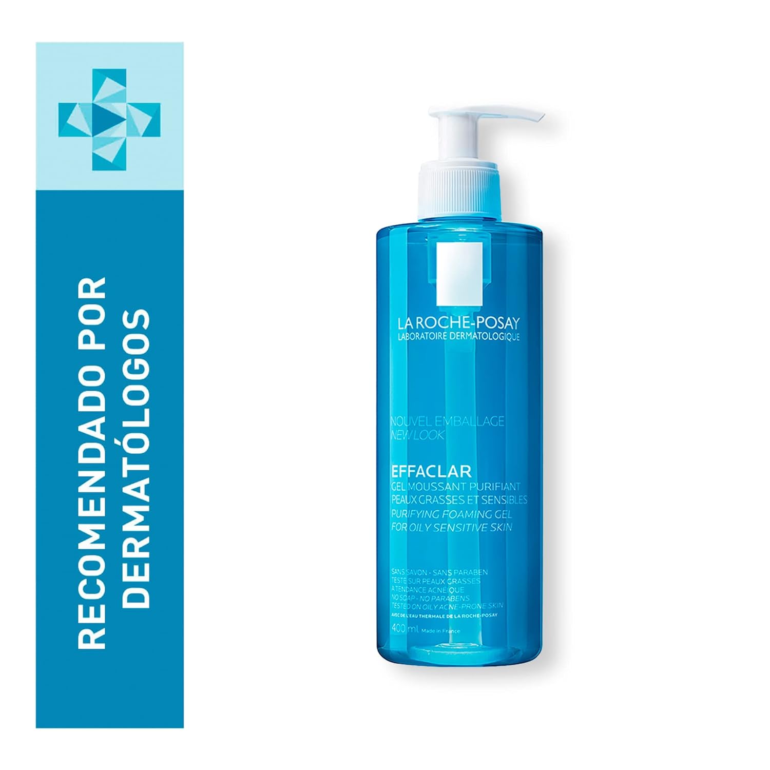 La Roche-Posay Effaclar Gel Purificante Gel Limpiador Facial para Piel Grasa, 13.5 Fl. Oz./400 ml