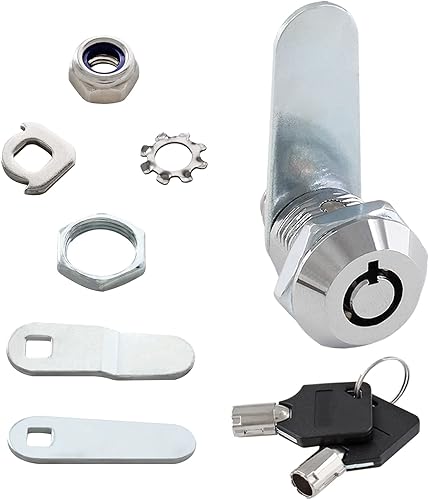 Miniatura 9 de Uenhoy Paquete de 4 cerraduras tubulares de leva con llave similar, reemplazo de cerraduras de RV, juego de cerradura de leva de gabinete de 1