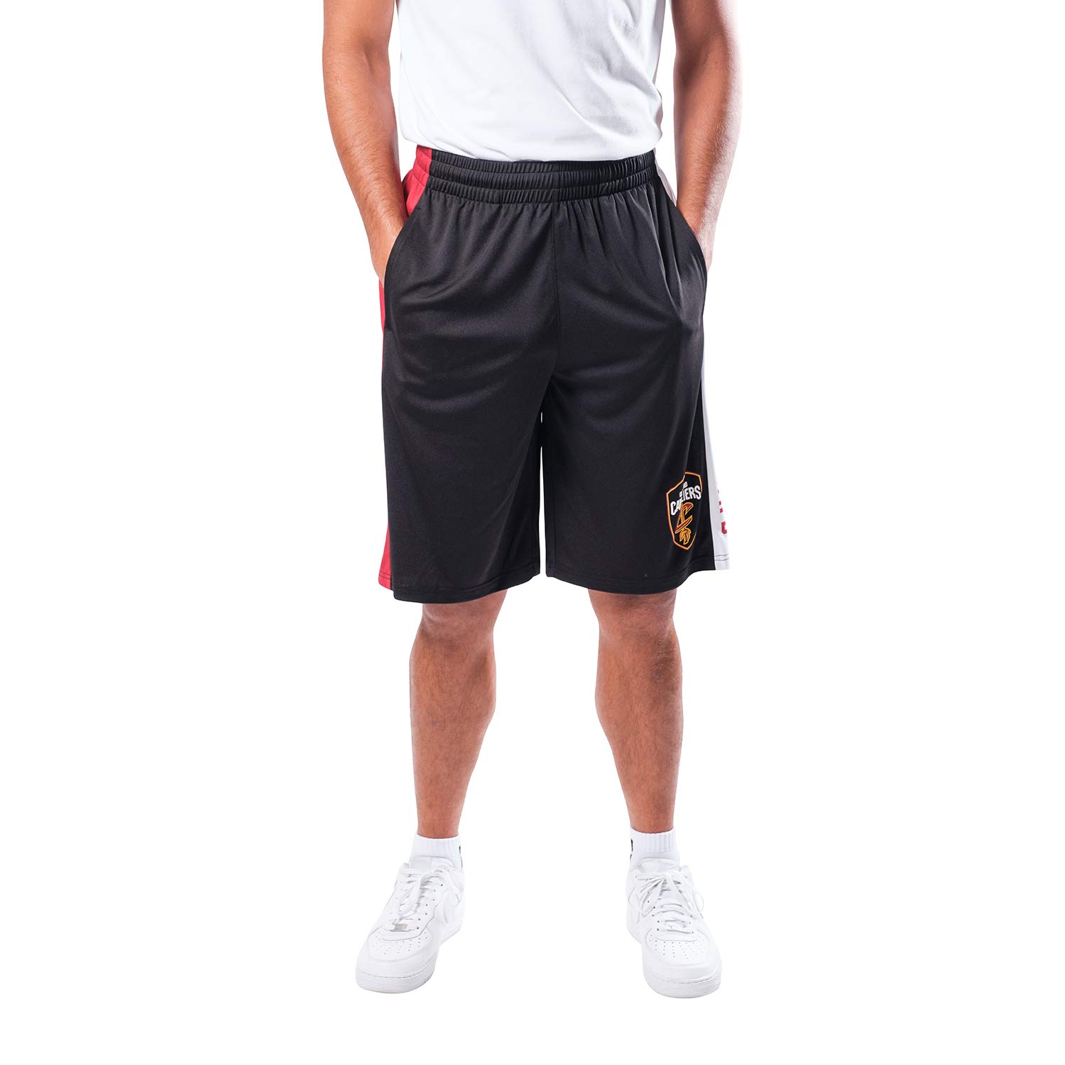 Ultra GameNBA Cleveland Cavaliers Mens Mesh Basketball Shorts, Black, Small