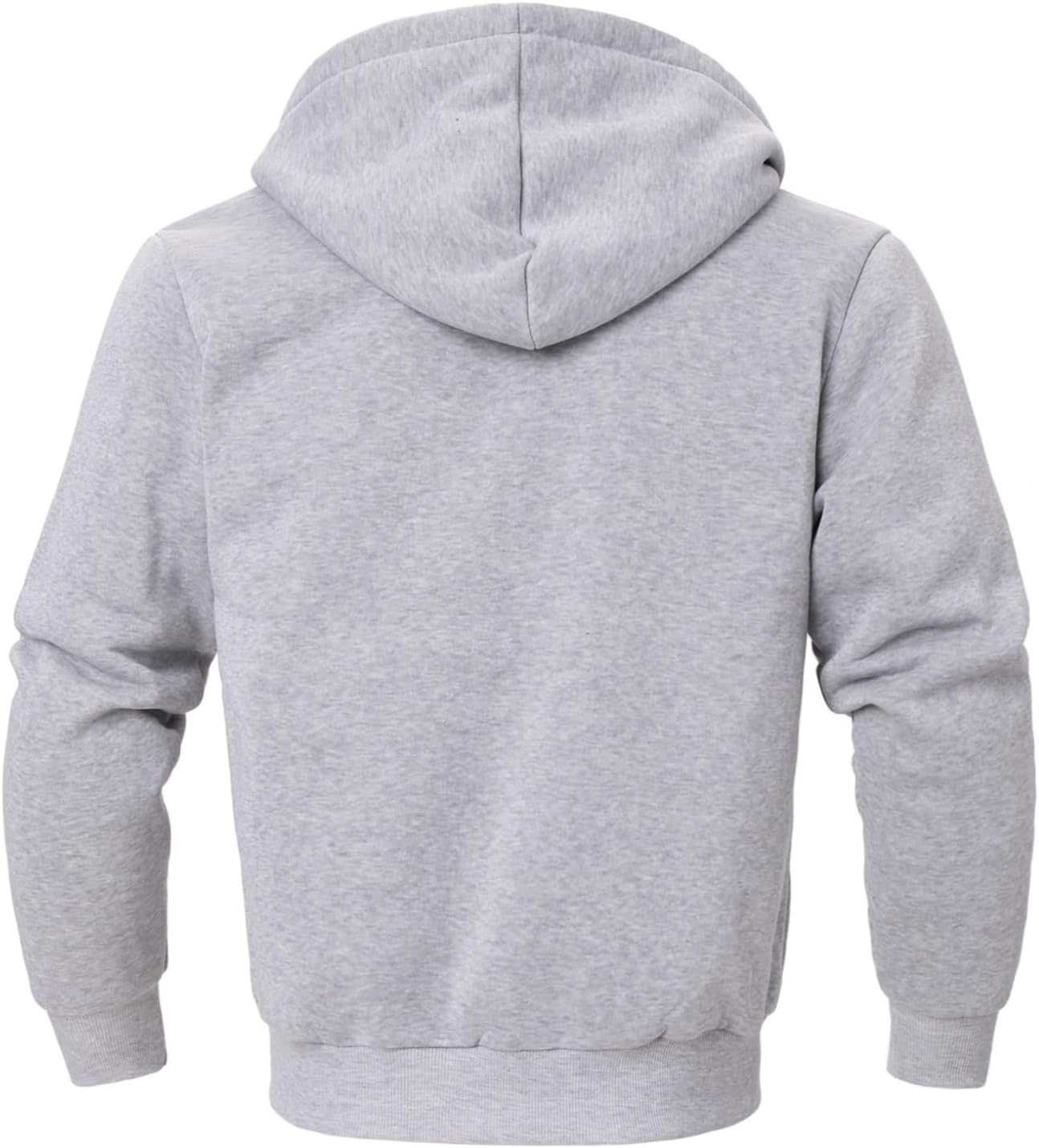 LeeHanTon Sherpa Lined Hoodies for Men Heavyweight Full Zip Up Sweatshirt Thick Fleece Winter Warm Work Jackets Plus Size - Image 4