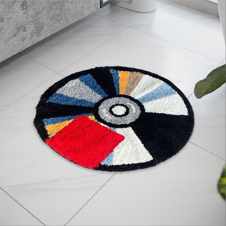 Miniatura 4 de Alfombra de cd - Hypebeast Y2K Rug - Decoración copetuda hecha a mano - Hecho a mano y de alta calidad - 28 pulgadas (27.6 in) - Decoración estética