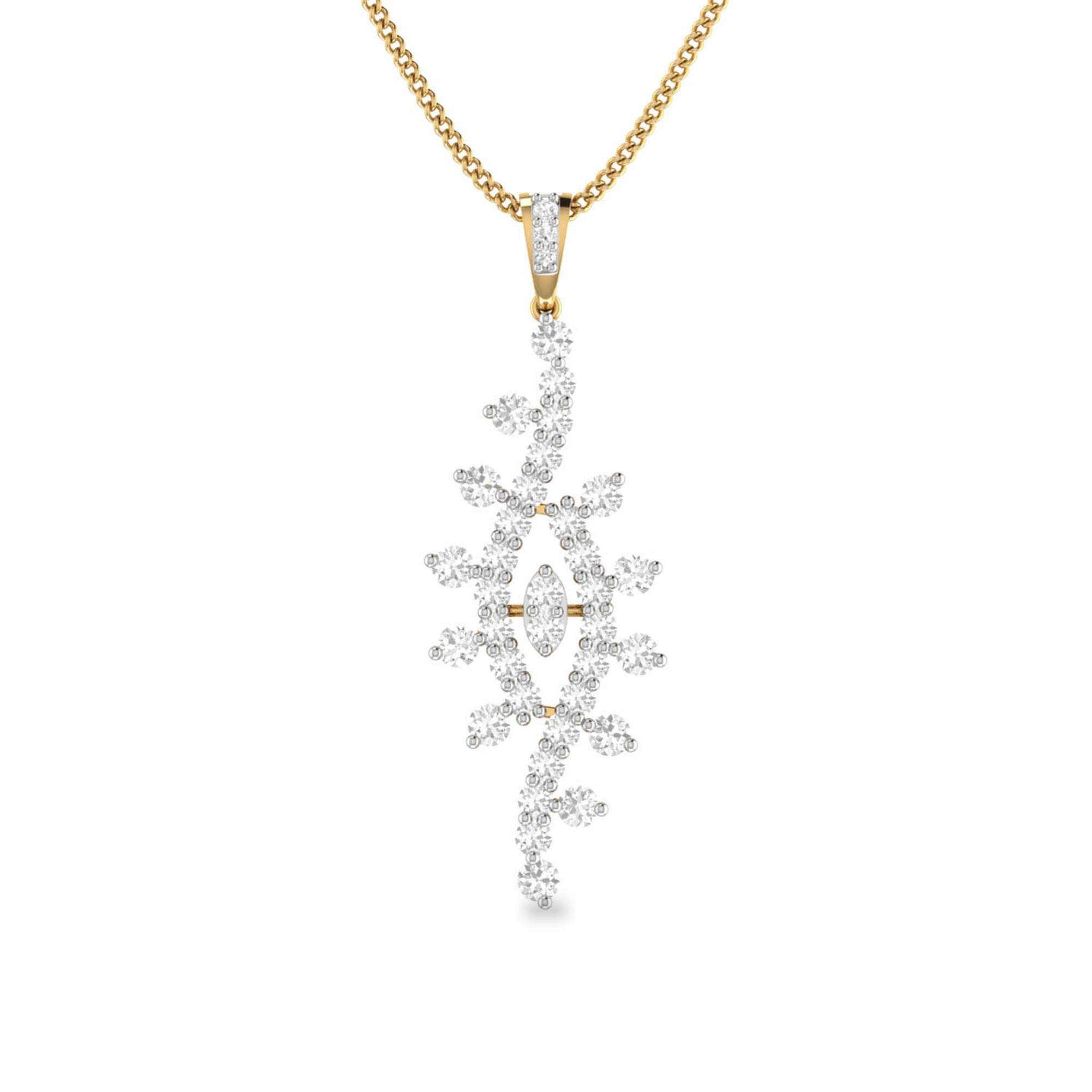 pc jeweller Yellow Gold and Diamond Pendant for Women-picture-17