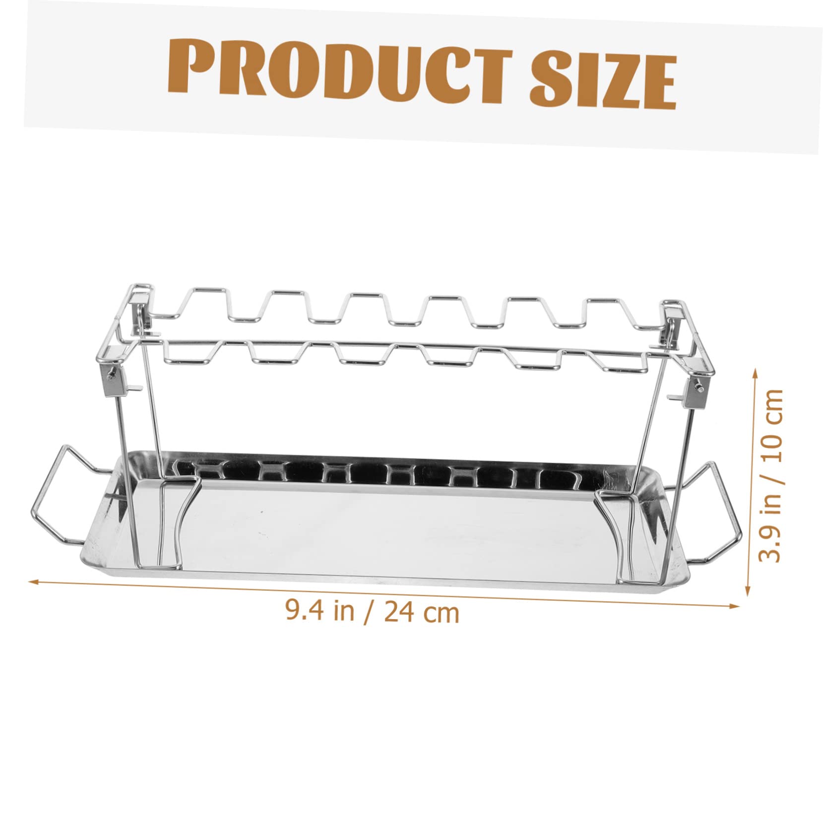 Toyvian Barbecue in Acciaio Inox Di Forchette Per Grigliare Vassoio Per Arrostire Supporto Per Cosce Di Pollo Forchette Per Tacchini Spiedini Portatili Per Bistecche Per Affumicare Leccard