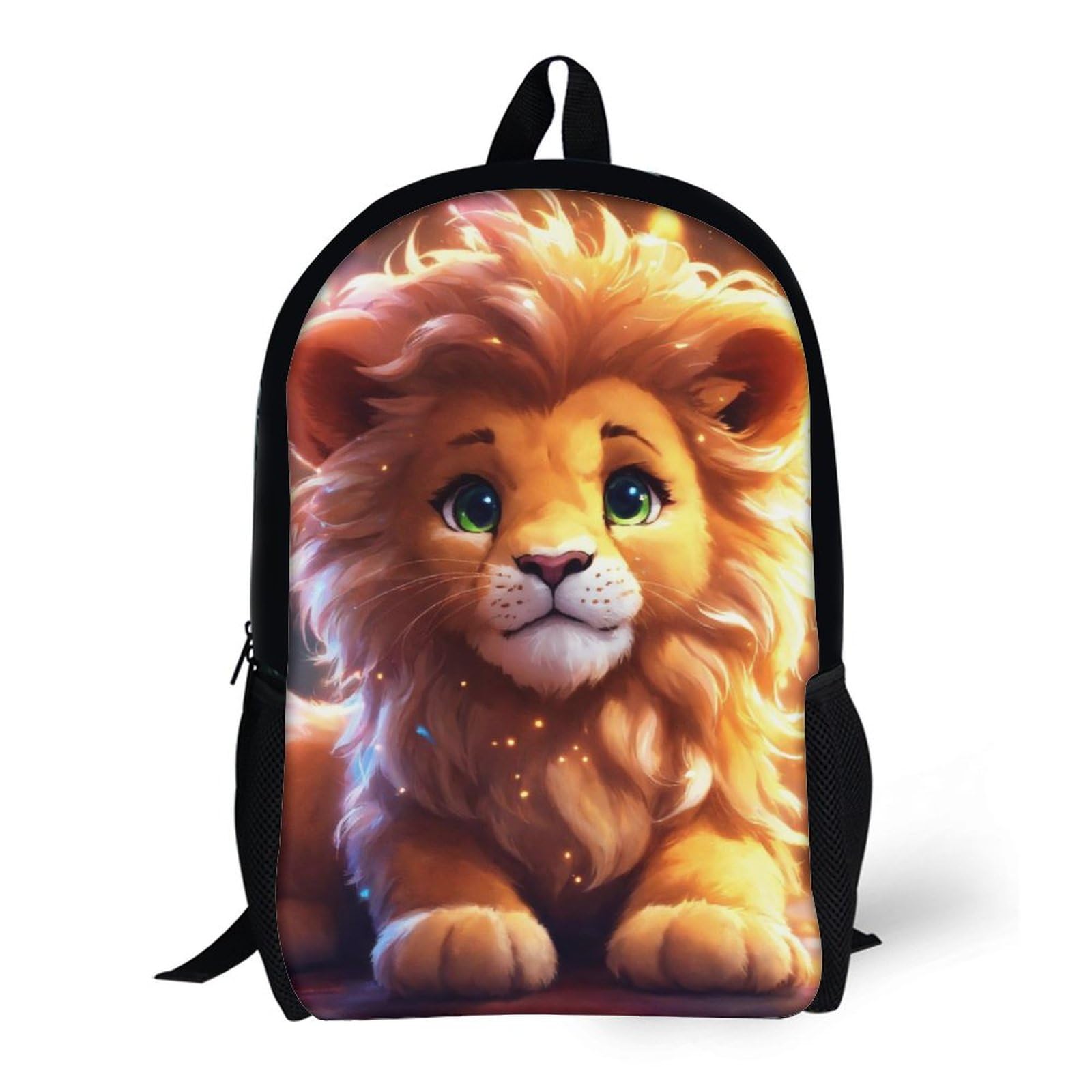 fifbird Backpacks Cute Lion Kids School Backpack School Bag 3D Cartoon School Bag for Boys Womens Elementary And Middle School Students