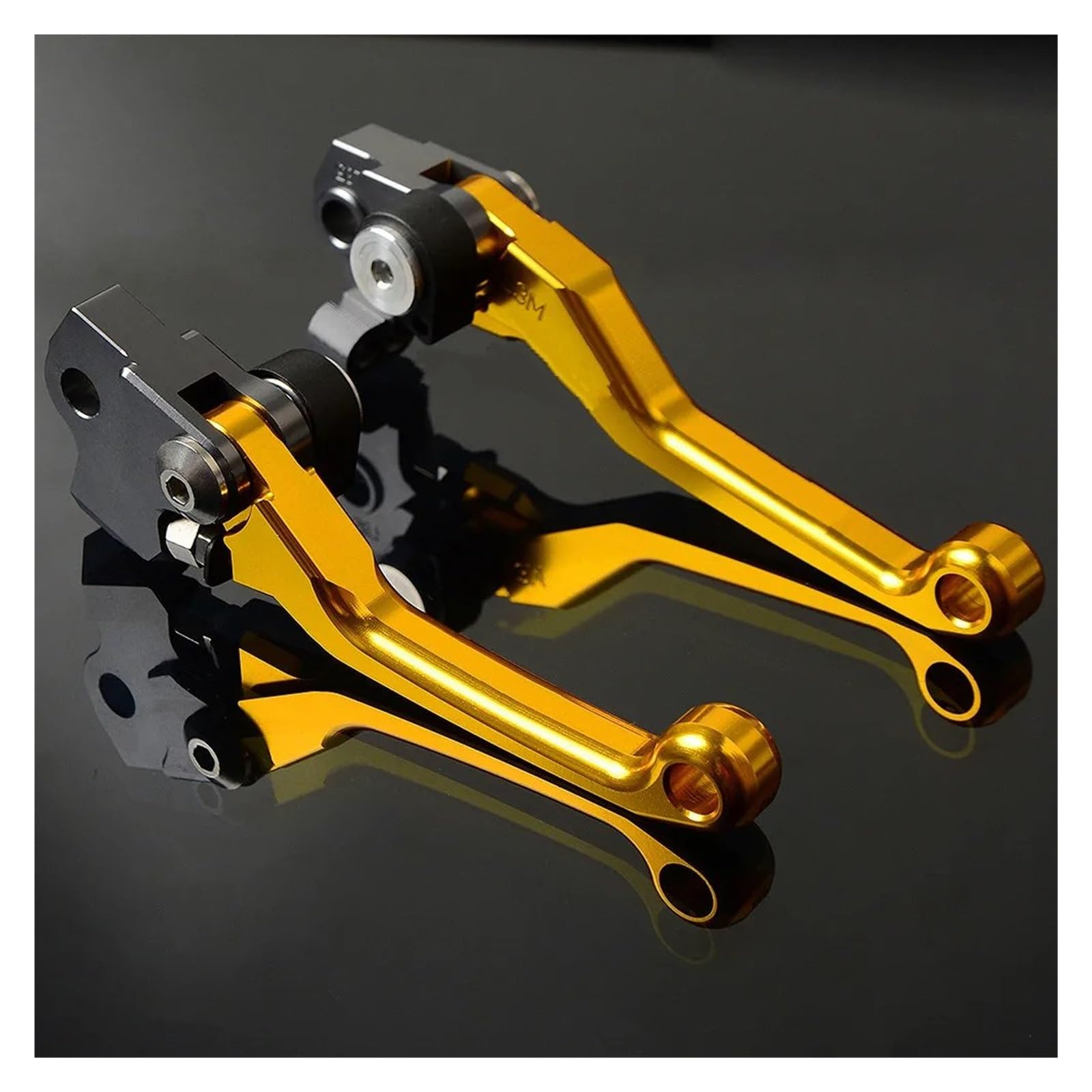 Hguvsjd for TTR125 for TTR125L for TTR250 for TTR600 1993-2017 CNC Motorcycle Dirt Pit Bike Motocross Pivot Brake Clutch Levers Motorcycle Brake Lever(Yellow)