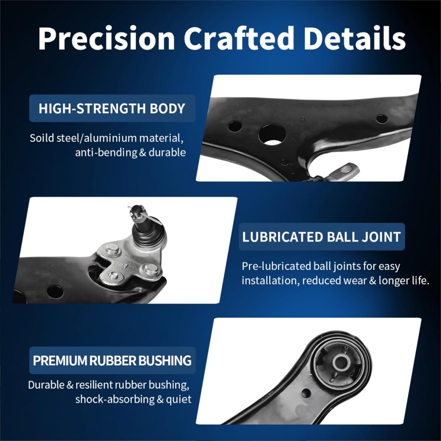 Front Lower Control Arm with Ball Joint Fit for Lexus RX350 RX350L RX450H RX450HL 2010-2020, Toyota Highlander 2008-2019, Venza 2009-2016 - 2 PCS Suspension Kit K622945 K622944