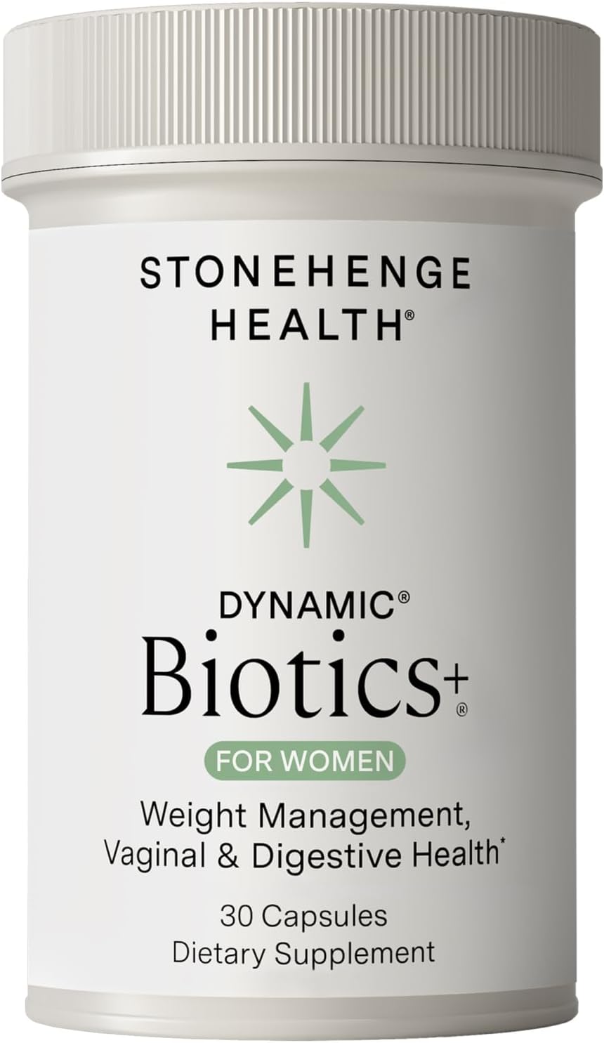 Stonehenge Health Biotics for Women Probiotic 70 Billion CFU, 24 Strains + Prebiotic Fiber, Weight Management, Focus & Mood, Digestive, Vaginal & Immune Support, Non-GMO, 30 Delayed-Release Veg Caps