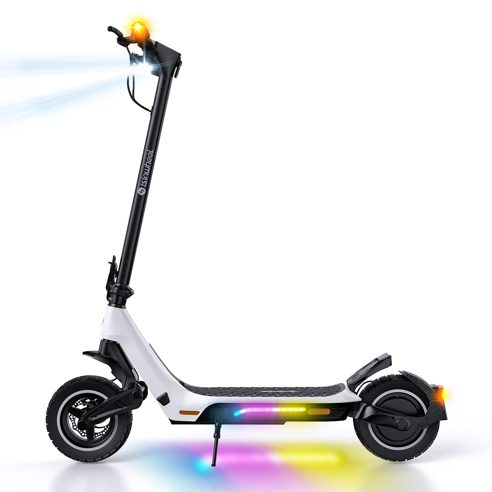isinwheel Z1 Electric Scooter Adults, 28 MPH Top Speed,1000W Motor E-Scooter Up to 25 Miles, 10” Off-Road Tires, Shock Absorbers & Turn Signal, Foldable Escooter for Adults